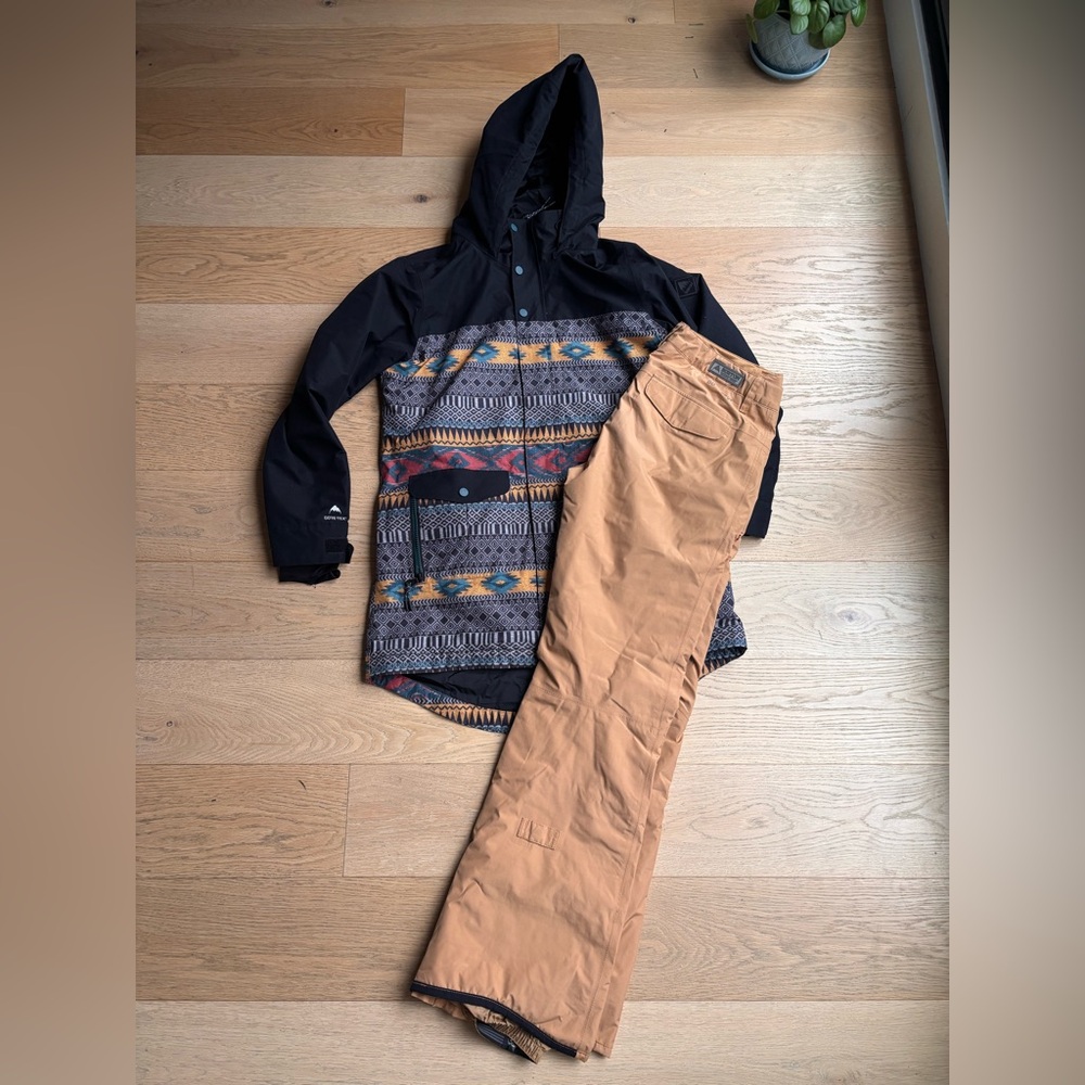 Burton Black and Multicolor Ski Jacket